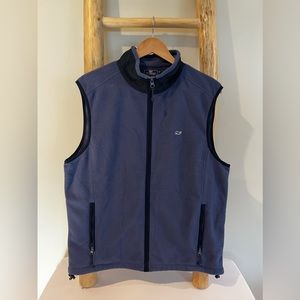 Vineyard Vines Men’s Navy Blue Fleece Vest | Size: Medium